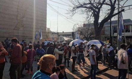 Protesta del sindicato de trabajadores de la carne