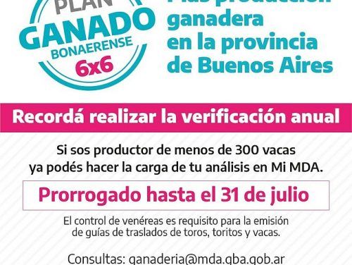 Se prorroga el plazo para la adhesión al Plan de Erradicación de ETS en bovinos