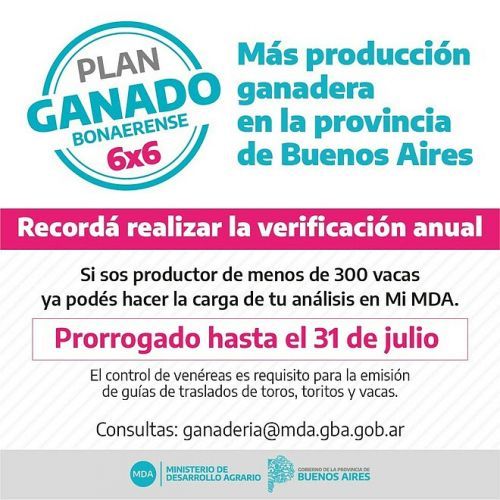 Se prorroga el plazo para la adhesión al Plan de Erradicación de ETS en bovinos