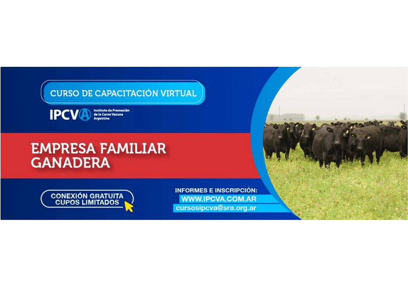 “Empresa Familiar Ganadera”, curso de capacitación virtual del IPCVA