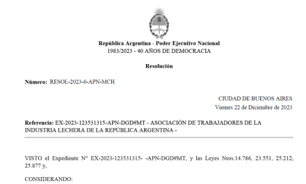 Conciliación obligatoria para el conflicto SanCor – ATILRA