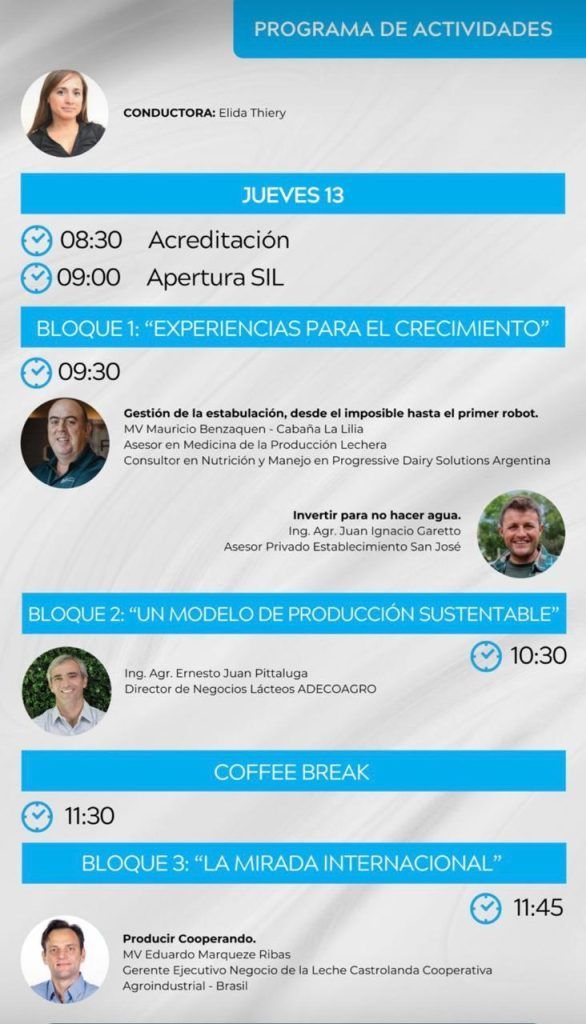 Programa del Seminario Internacional de Lechería 1