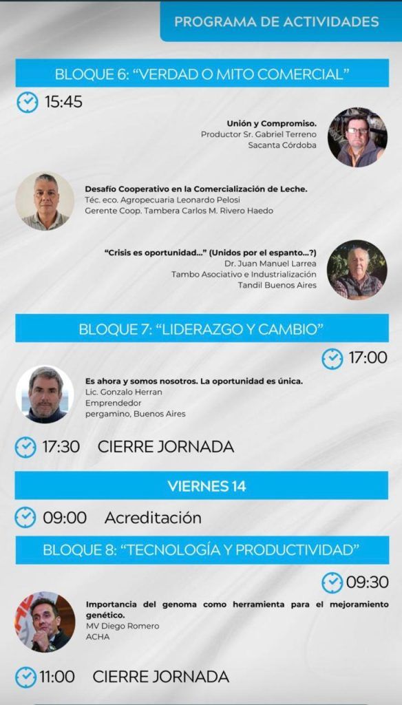 Programa del Seminario Internacional de Lechería 3