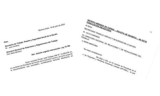 Abierto rechazo de la industria láctea a las pretensiones de ATILRA