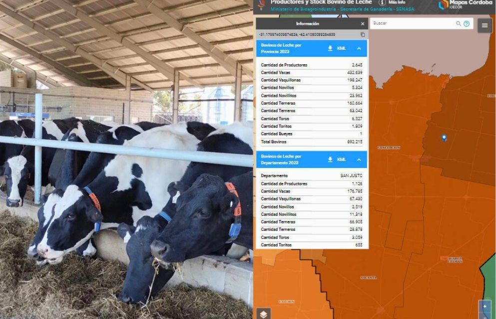 La producción ganadera de Córdoba, actualizada en 8 mapas