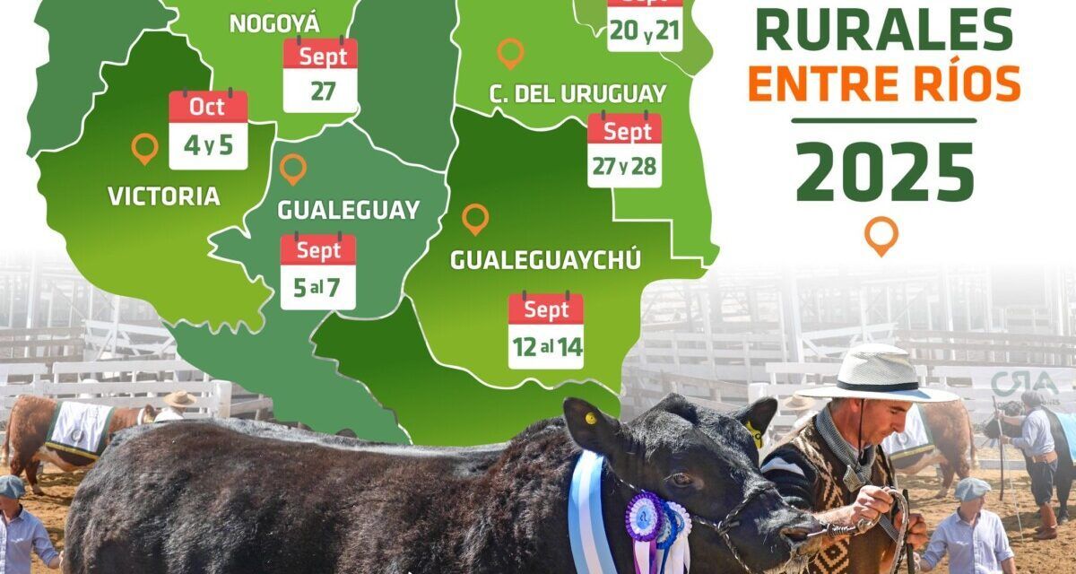 Calendario de exposiciones rurales entrerrianas 2025