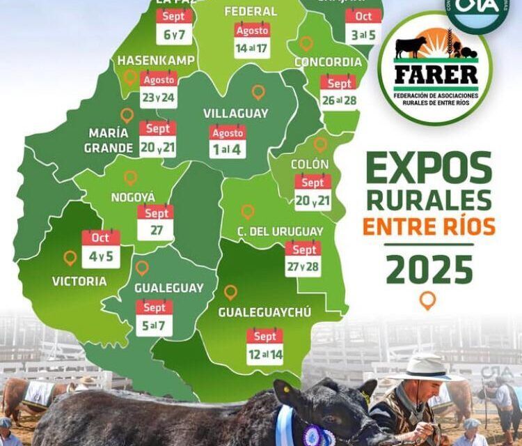 Exposiciones ganaderas y comerciales de FARER para 2025
