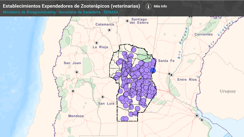 Córdoba presentó el nuevo mapa provincial de veterinarias
