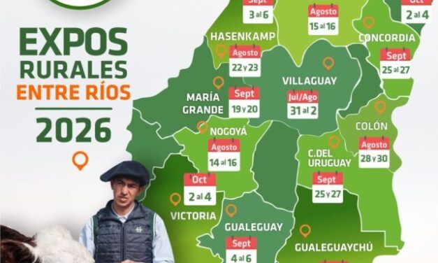 Las exposiciones rurales 2026 de Entre Ríos impulsan al agro